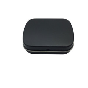 批发小矩形铰链黑色金属锡罐工艺品包装 - Product Image 5