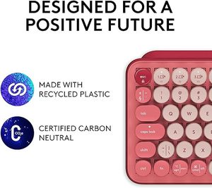 Logitech POP KEYS Wireless Bluetooth Mechanical TTC Axis Office <strong>Keyboard</strong> <strong>Computer</strong> Dual Mode