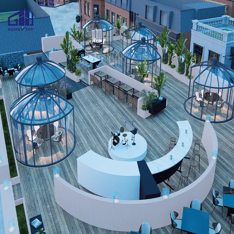 Marco de aluminio Clear Star Room Canopy Tienda de campaña geodésica Cúpula Casa Tienda transparente