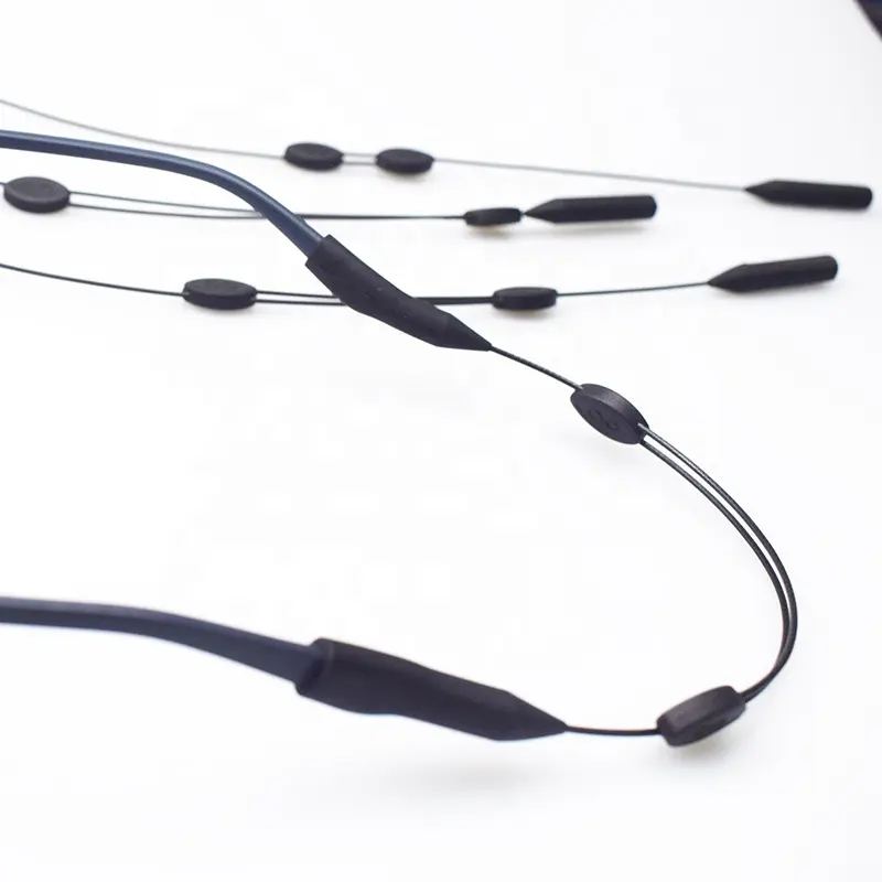 Correa de silicona elástica antideslizante para gafas de sol, banda para la cabeza con cordón para sujetar las gafas