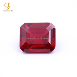 Piccione naturale rosso rubino rosso sangue 5ct taglio radiante laboratorio coltivato rubino per la produzione di alta gioielleria - Product Image 2