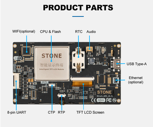STONE 5 Inch Touch Panel Smart <strong>UART</strong> Serial TFT Module 800*480 HMI <strong>LCD</strong> <strong>Display</strong> Control Board Program Software <strong>Small</strong> Tft <strong>Display</strong> - Product Image 3