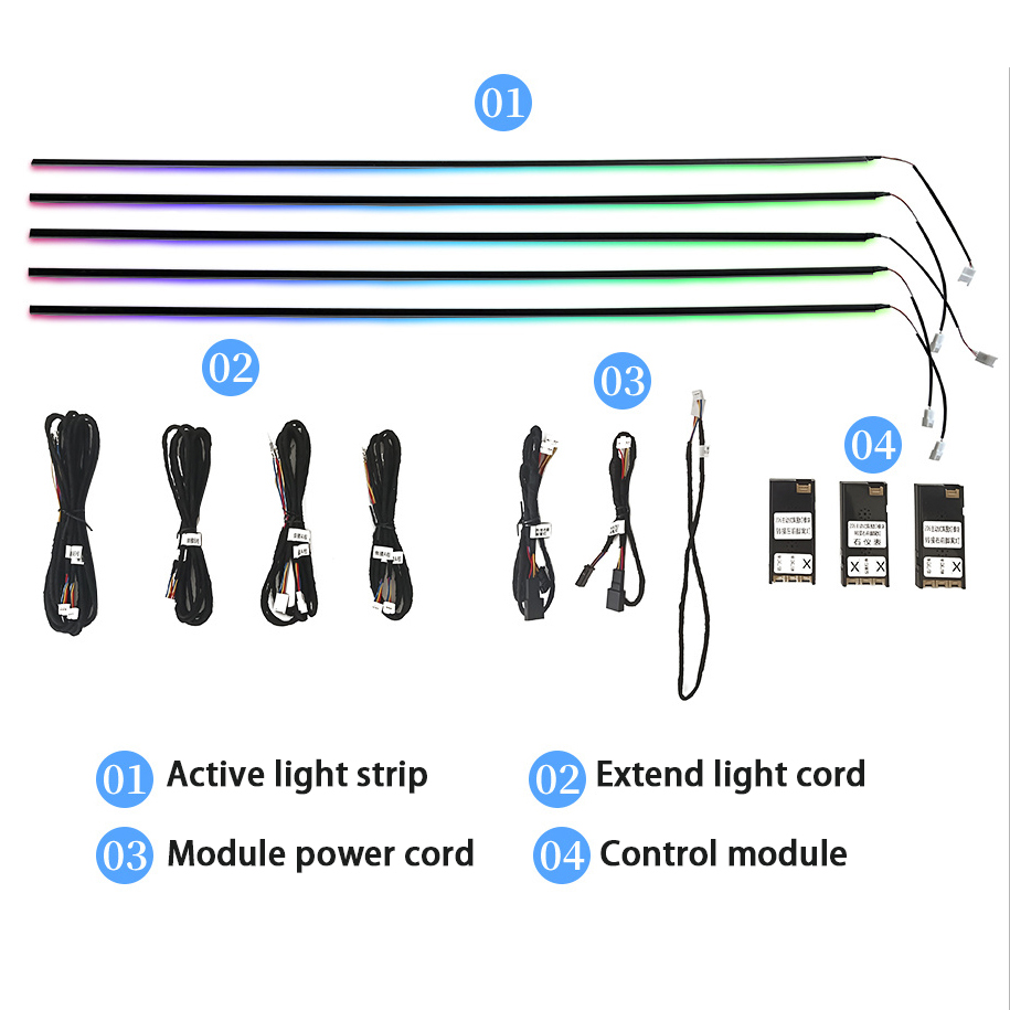 Lumière ambiante active 64 couleurs