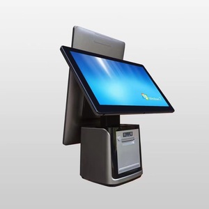 H02 Google GMS Android / windows 15,6 "двухэкранный сенсорный POS-терминал, встроенный PrinterNFC/Qr-код, код оплаты и сканирования