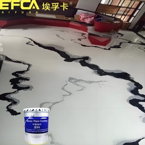 定制水性环氧地坪涂料3D立体艺术复古卧式哑光防滑耐磨地坪 - Product Image 6
