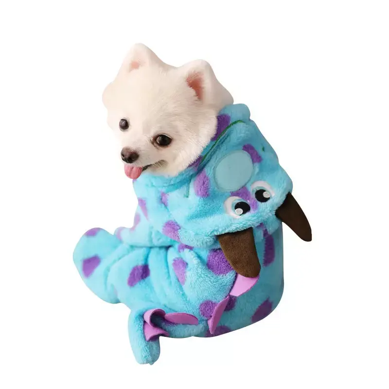 Ropa para perros y gatos en invierno frío abrigos de Dragón Azul visual parkas para perros Yorkshire traje para perros