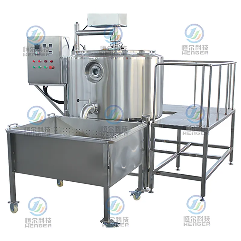 Prodotti lattiero-caseari in acciaio inox produzione di formaggi vat agitatore termoformatura sottovuoto per la lavorazione del latte fabbrica