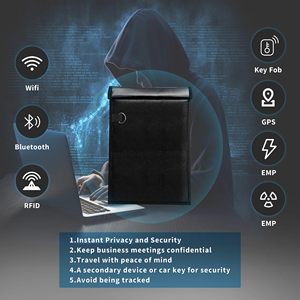 大型ファラデーバッグ、電話/タブレット/車のキー用の4パックファラデーバッグキーフォブプロテクター - Product Image 2