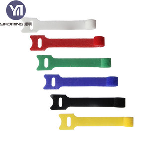 Ajustable para correa de velcro con bucle de doble gancho marcador de cable personalizado autoadhesivo buen servicio logotipo privado personalizado - Product Image 1