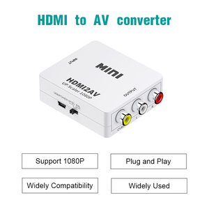 新到货HDMI至AV电缆迷你高清1080p视频和音频电缆HDMI 2AV转换2 AV 3 CVBS适配器HDMI至RCA转换器 - Product Image 4