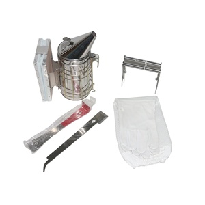 2025 Bee Hive Công Cụ Kit, 1Pcs Bee Hút Thuốc + 1 Cặp Da Cừu Net Găng Tay Loại Thoáng Khí, 2 Mật Ong Scraper + Khung Grip - Product Image 6