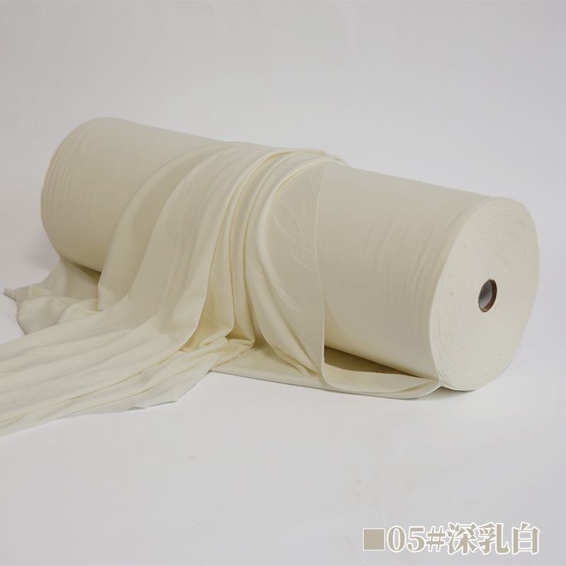 Paño de estiramiento de seda de leche blanca lechosa profunda