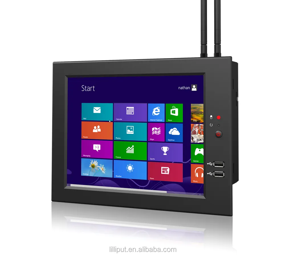 Lilliput PC104110.4インチ産業用タッチPCLinuxオールインワン10ポイント容量性LCDスクリーン、HDMI VGA RS232 USB WIFI BT