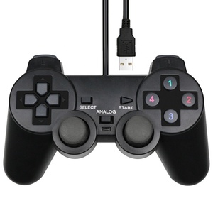Mando USB de doble vibración para juegos en casa, mando con Cable y Cable USB de 1,5 M para PC, ordenador portátil