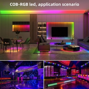 COB RGB 576 LED/mスマートアプリコントロール12V 24V防水ではないCOB LEDストリップライトゲームルーム用ベッドルーム家庭用装飾 - Product Image 6