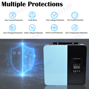 MYAMI Inversor Solar Híbrido de Onda Sinusoidal Pura Fuera de Red, Entrada Monofásica de 230V PV con Controlador MPPT de 60A, 5KW, 24V, 48V, 60V, 72V, 96V