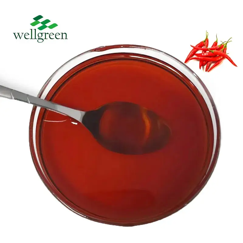 Extrait de Capsicum Oléorésine Colorant alimentaire Soluble dans l'eau Soluble dans l'huile Capsicum Rouge