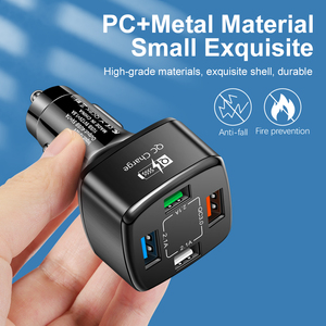 Basic QC3.0 2.1A Cargador de cuatro puertos Compatible con la mayoría de los dispositivos Salida de 15W 12V-24V Amplio voltaje ABS Ignífugo Pedido a granel - Product Image 4
