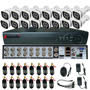 16CH Analogkamera-Kit IP66 Wasserdichtes Vollfarb-Infrarot-Nachtsicht-CCTV-Kamera-Kit Überwachungs kamerasystem