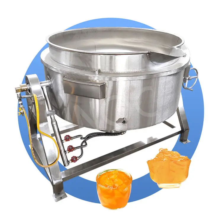 HNOC Gasbeheizter Vakuum-Zuckerkochtopf-Schmelztopf-Maschine Süßigkeiten Marmelade Rührtopf Kessel für Tomatensoße