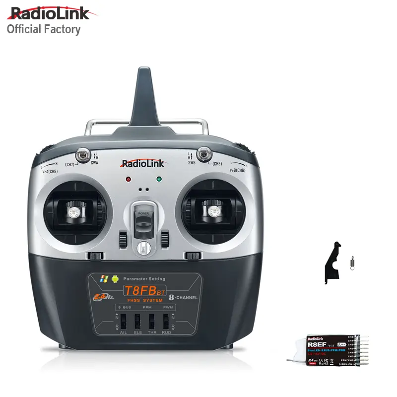 Radiolink-transmisor RC de 8 canales para coches y camiones, control remoto de Radio para niños y adultos, T8FB, 2,4 GHz