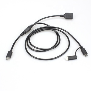 自定义Type-C到usb-a母微型USB和闪电2合1集线器，带屏蔽笔记本电脑/笔记本电脑的多端口usb-c适配器 - Product Image 3