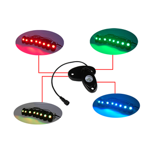 Mavi-diş kontrol IP68 serin rgbw LED kaya ışıkları CREE chip altında 4 port 8 pot - Product Image 2