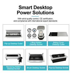 Cargador rápido de escritorio multifunción Puerto USB Enchufe de escritorio Enchufe de interruptor empotrado de mesa oculto - Product Image 3