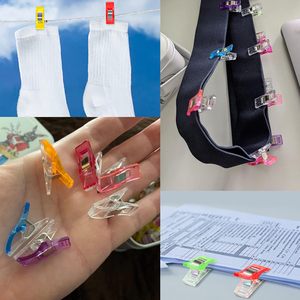 Dikiş kapitone Mix renkler için kumaş 100 için plastik klipler adet dikiş klipleri çanta klipsleri