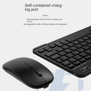 <strong>Wireless</strong> <strong>Keyboard</strong> and <strong>Mouse</strong> <strong>Combo</strong> 10 Inch Rechargeable <strong>Mouse</strong> <strong>Keyboard</strong> Set for Mac IOS WinAndroid - Product Image 2