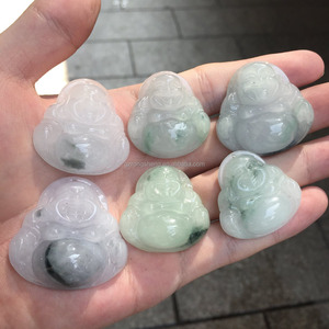סיטונאי מיאנמר ירוק ירקן ירקן 30mm פרח תליון אבן יפה יד מגולף עבור תכשיטי תלוי DIY