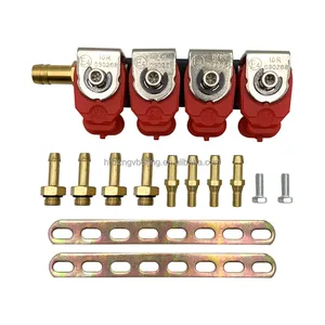 Cng Gas Rail Injector Sequential Injection Repair Common Injector Lpg Kit Injector Rail 4cyl Cng Fuel 2ohm 3ohm for Auto <strong>Parts</strong> - Product Image 2