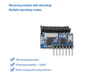 Modulo decodificatore di codice per telecomando Wireless315Mhz 433Mhz RF modulo ricevitore e trasmettitore 7 canali modulo di apprendimento