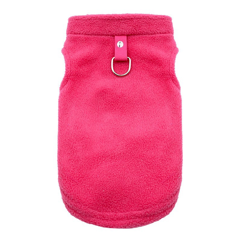 Polar fleece vest rose red