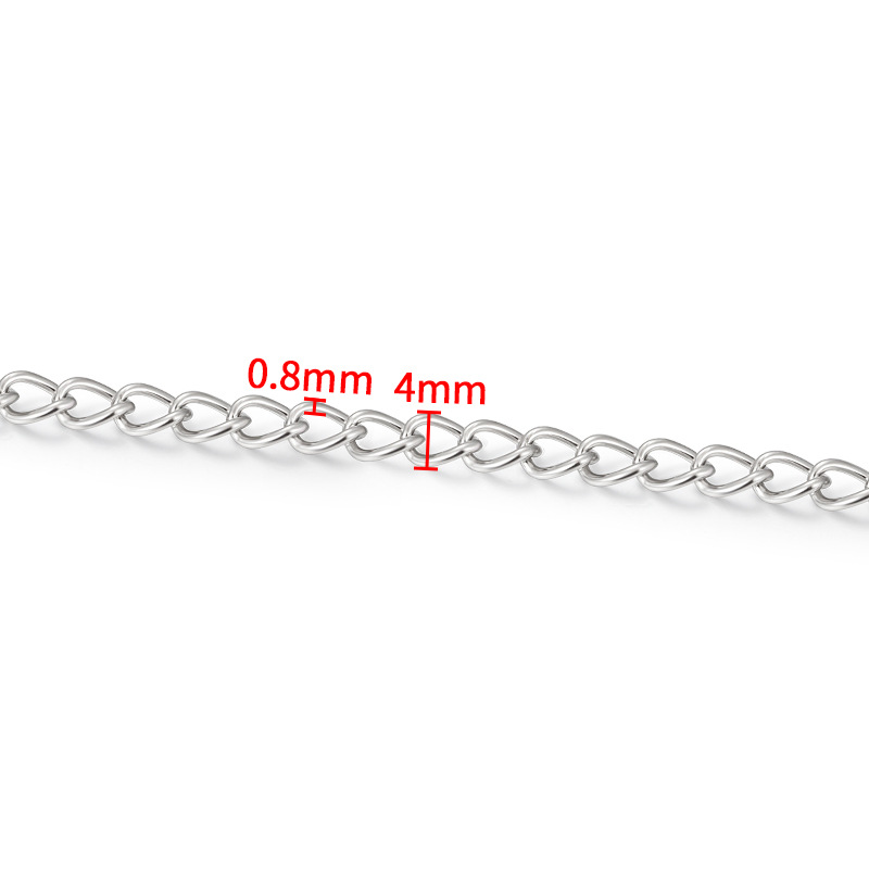 Steel color 0.8x4x5.5mm