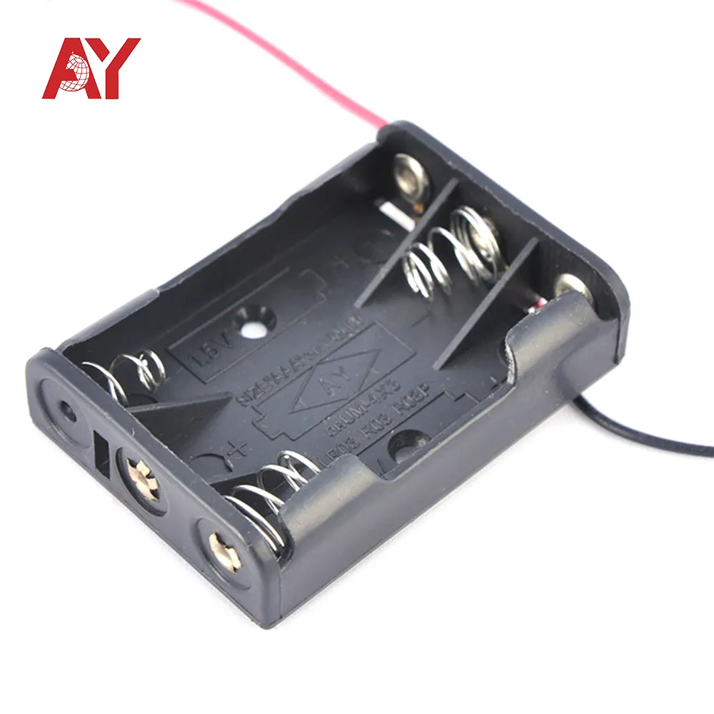 3aaa Battery Holder 4.5V aaa UM4*4 Battery Cell Case with Wire Leads