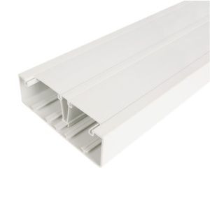 Large Two-Compartment PVC Electric Wire Duct Solid and Slotted Design Plastic Cable <strong>Trunking</strong> - Product Image 1