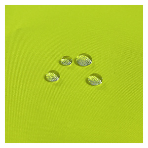 100% 涤纶300D牛津防水防水布袋服装防winkle安全工作服夹克EN20471黄色