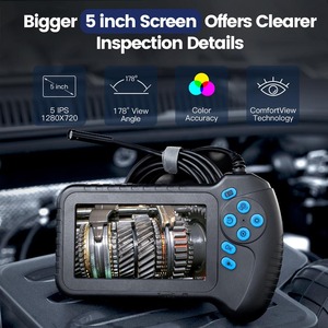 8mm doppio obiettivo telecamera di ispezione endoscopio con 5 "1080P HD ip schermo auto serpente industriale due Cam IP67 impermeabile PQ318B