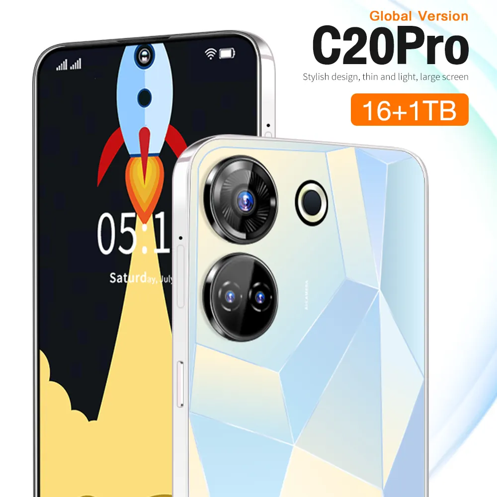 2023ใหม่C20 Pro Tecno Camon 19 Proโทรศัพท์มือถือ6.8นิ้วโทรศัพท์หน้าจอขนาดใหญ่HD Dual SIM 4G 5Gโทรศัพท์มือถือสมาร์ทโฟนAndroid