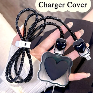 2023 5 In 1 aşk kalp 18w 20w şeffaf kılıf Apple Iphone güç adaptörü için kablo koruyucu kapak ile şarj - Product Image 2