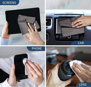 Tùy chỉnh in logo Kính lau vải bán buôn Kính mát ống kính sợi nhỏ Cleaner kính làm sạch vải - Product Image 6