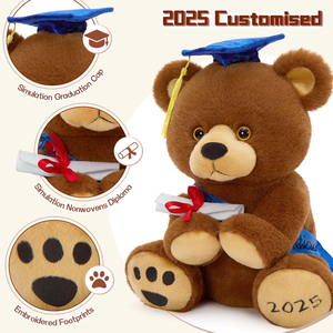 <span class=keywords><strong>2025</strong></span>年卒業テディベアぬいぐるみぬいぐるみ学生のための記念ギフト卒業式