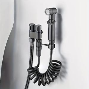 Easy-to-<strong>Use</strong> Stainless Steel <strong>Bidet</strong> Toilet Sprayer Set with ABS Handheld <strong>Bidet</strong> and Double Outlet Shower for Bathroom <strong>Use</strong> - Product Image 1