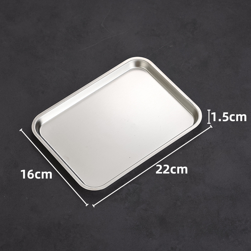 16x22 Rectangular Dessert/Drink Plate (Silver)