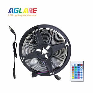 Aglare 5050 Rgb 5VフレキシブルUsb Ledストリップキット24キーリモコン5M LEDストリップライト - Product Image 3