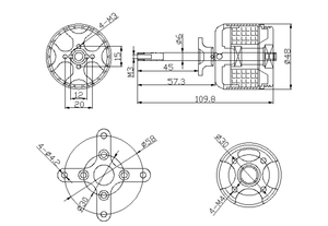 Eagle Power GA-4030- <strong>KV</strong>-<strong>400</strong>/480 Brushless <strong>Motor</strong> for FPV Quad Racing QAV Race Drone