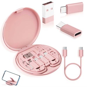 仓库销售数据线转换头便携式储物盒，多类型充电线转换器USB C型适配器储物盒 - Product Image 1