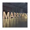 Popular PVC LED 4 Ft Light Up 0-9 Number Marquee Letter A to Z Backdrop Panel for Wedding Party Event Decorations