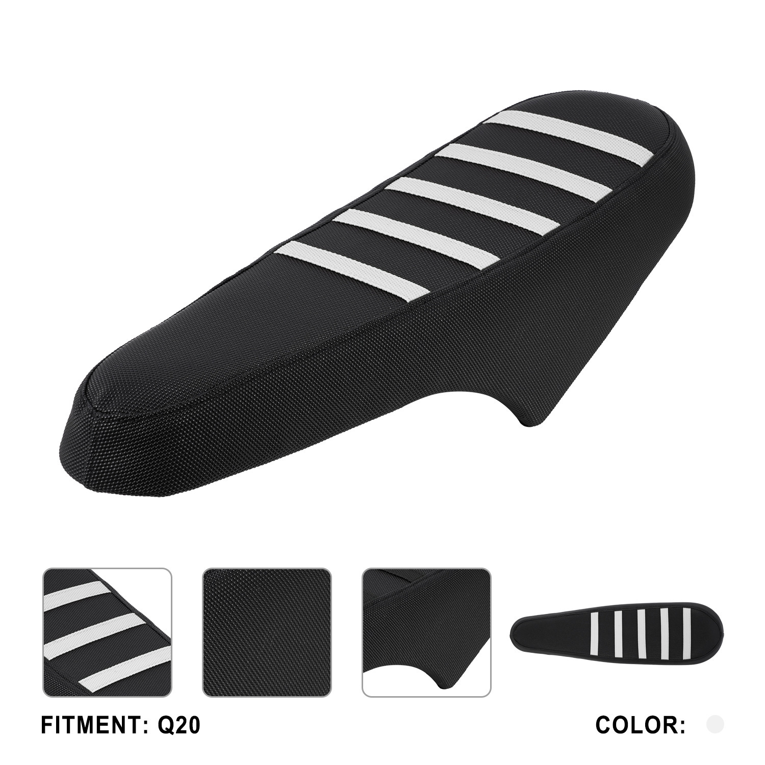 black with white stripes